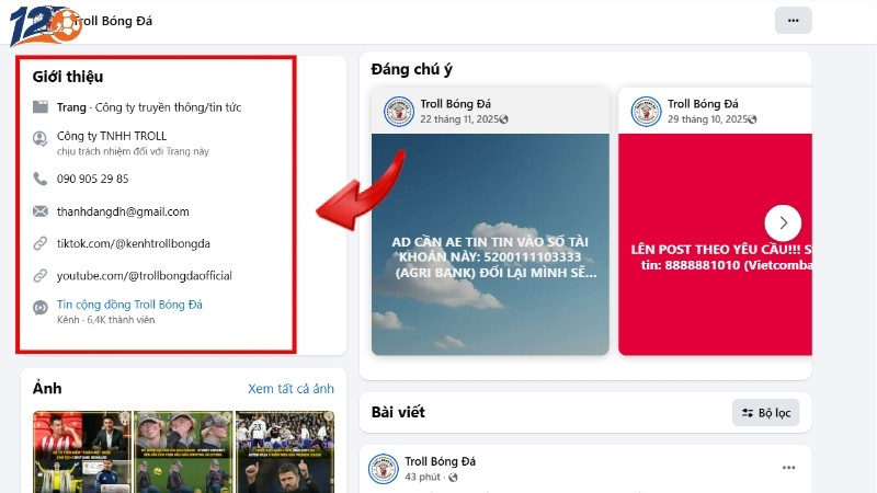 Troll bóng đá có nhiều kênh khác nhau để tương tác với followers